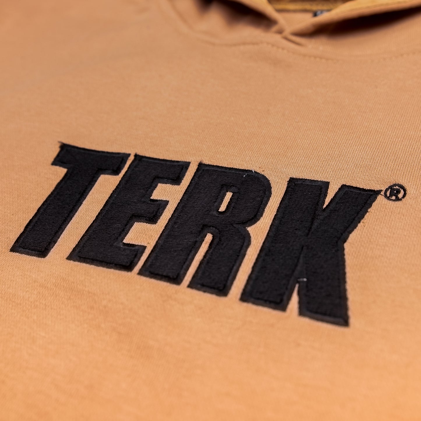 BLACK TERK CAMEL HOODIE WITH EMBROIDERED LOGO