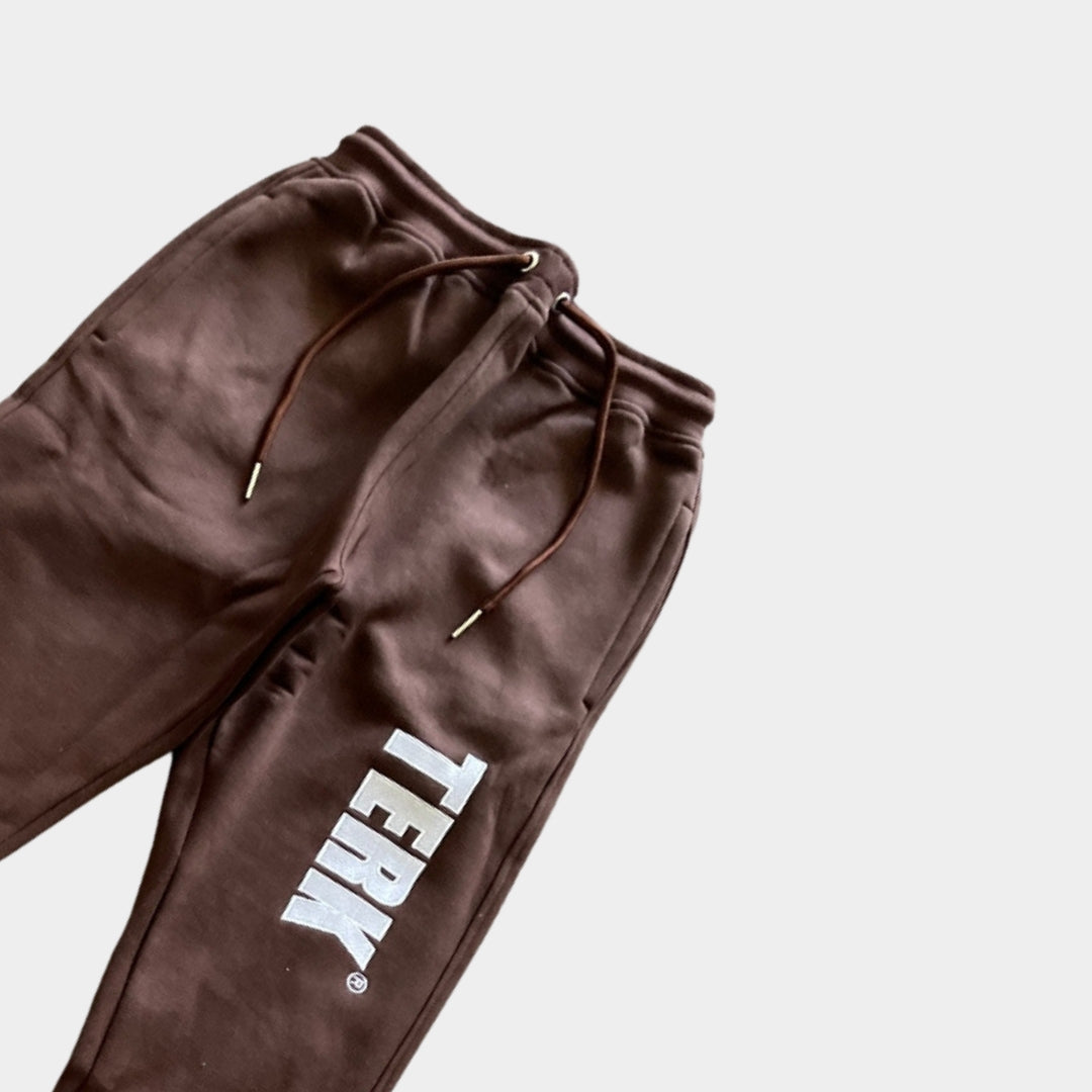 Chocolate Sweatpants with White TERK® Embroidery Logo