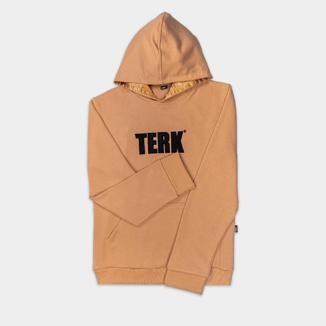 BLACK TERK CAMEL HOODIE WITH EMBROIDERED LOGO