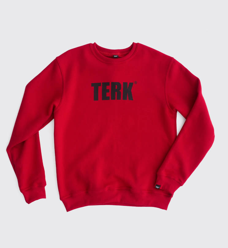 BLACK TERK LOGO RED CREWNECK