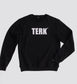 WHITE TERK LOGO CREWNECK